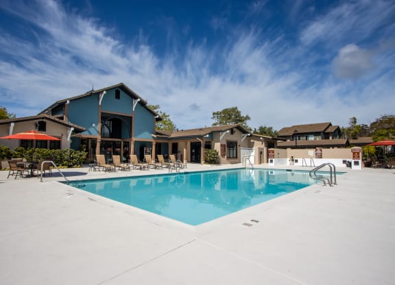 the swimming pool at our apartments