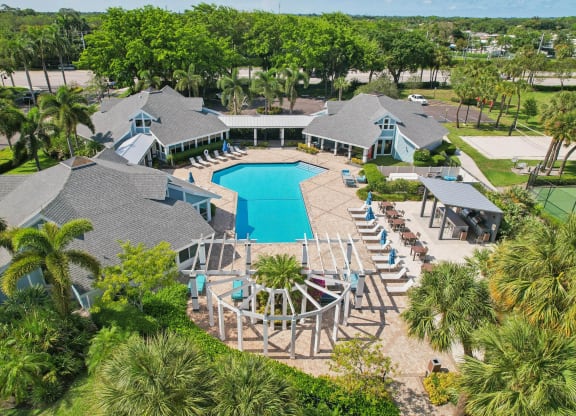 a aerial view of the resort with a swimming pool at The Villages of Banyan Grove, Boynton Beach, Florida