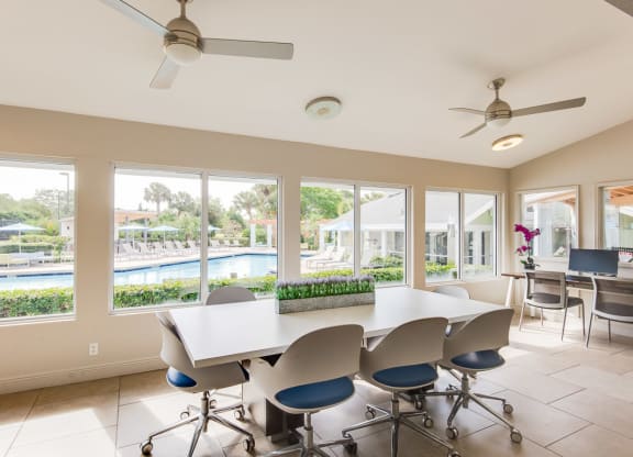 Resident Meeting Room at The Villages Apartment of Banyan Grove Apartments in Boynton Beach FL