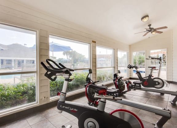 Cardio room at The Villages Apartment of Banyan Grove Apartments in Boynton Beach FL