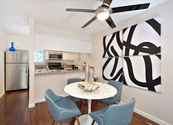 Well Equipped Kitchen And Dining at Hidden Oaks Apartments, Citrus Heights, CA, 95621