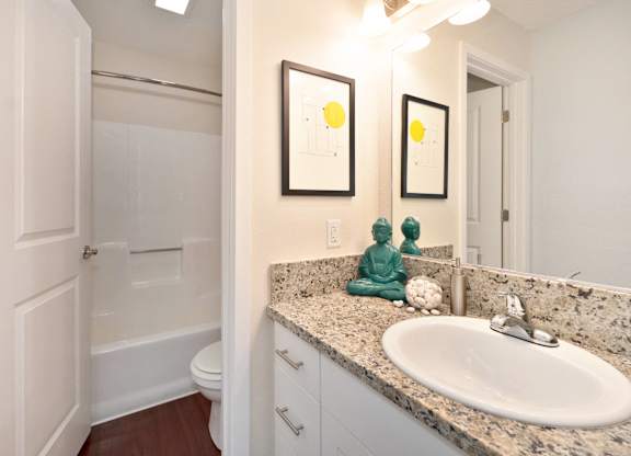 Large Soaking Tub In Master Bathroom at Hidden Oaks Apartments, Citrus Heights, CA, California