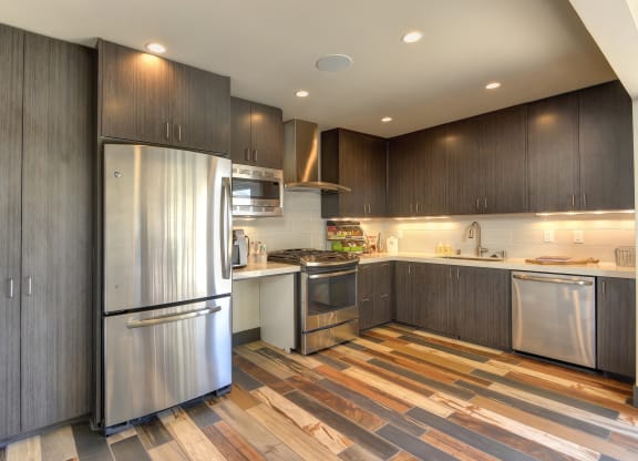 Leasing Office Kitchen at Addison Ranch Apartments, Petaluma, CA, 94954