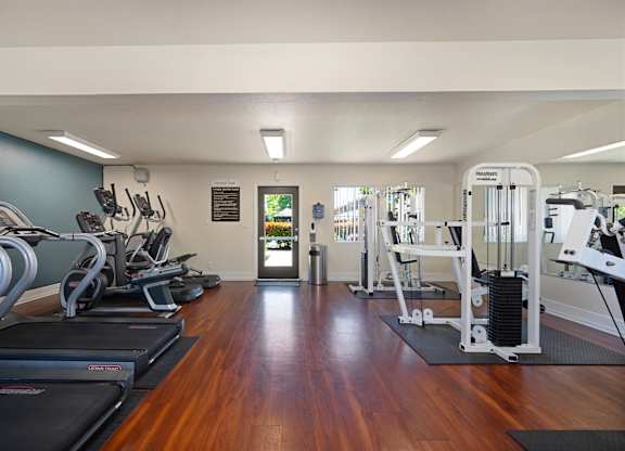 our gym is equipped with a variety of cardio equipment  at Olympus Park Apartments, Roseville, 95661