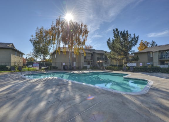 Swimming Pool Lounge Area at Breckenridge Village Apartments, Sacramento