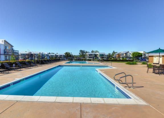 Swimming Pool area at Addison Ranch Apartments, Petaluma, CA
