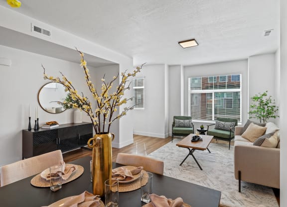 Warm Living And Dining Room at Current by Lotus, Ogden, Utah