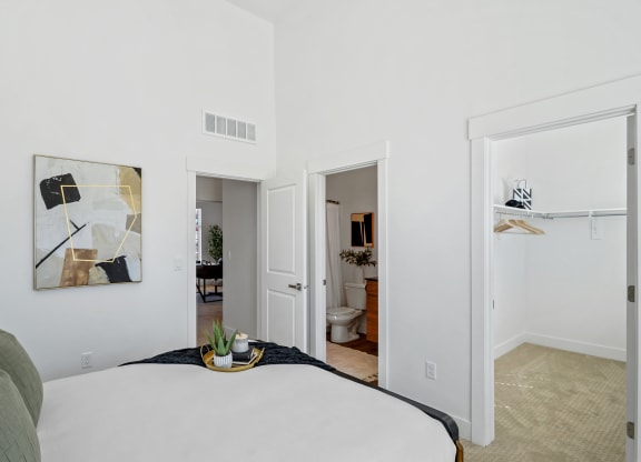Comfortable Bedroom With Accessible Closet at Current by Lotus, Utah