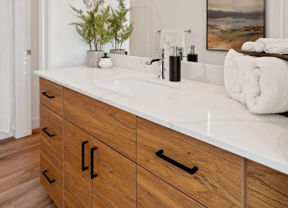 Bathroom With Extra Storage at Greens by Lotus Townhomes, Ogden, UT, Utah , 84403
