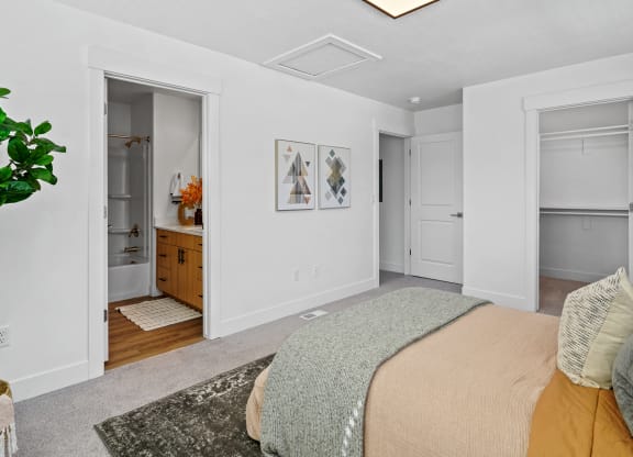 Comfortable Bedroom With Large Closet at Current by Lotus, Ogden, UT, Utah , 84401