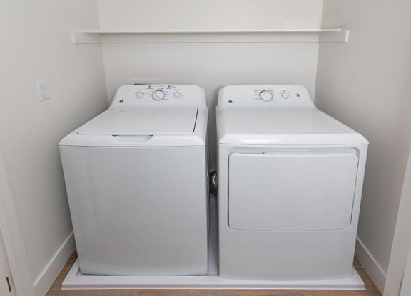 Full-Sized Washer And Dryer at Greens by Lotus Townhomes, Ogden, UT