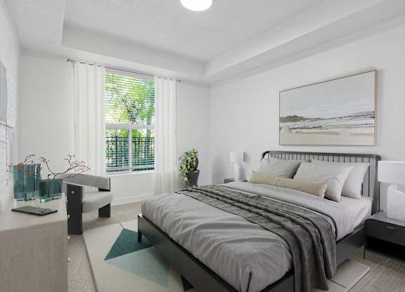 Primary Bedroom at Lotus Riverwalk Apartments, Ogden, 84401