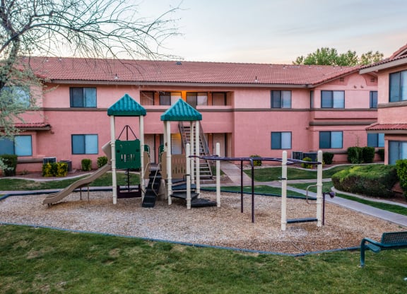 our apartments are located in a building with a playground