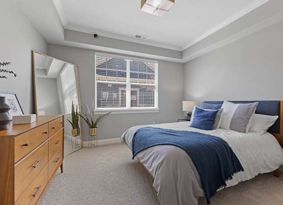 Bedroom at Sunrise on the Monon, Carmel, Indiana