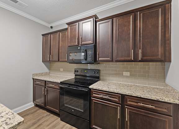 Kitchen with Cabinets at Sunrise on the Monon, Carmel