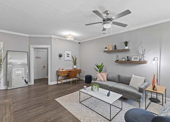 Bright Living Room at Sunrise on the Monon, Indiana