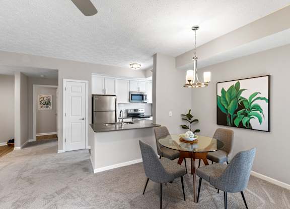 Dining room at Sand Creek Woods Apartments, Fishers, 46037