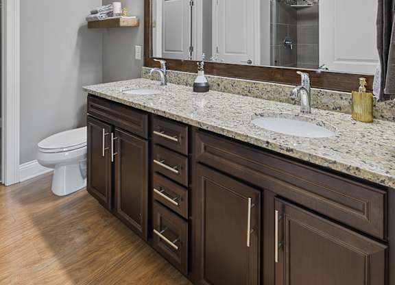 Bathroom Double Sink Vanity at Sunrise on the Monon, Carmel, IN