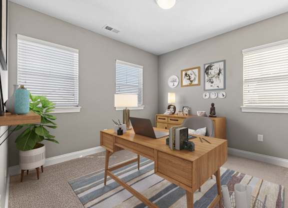 Home Office at Sunrise on the Monon, Carmel, Indiana