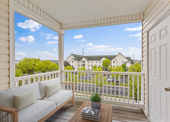 Large Personal Balcony at Aspen Lakes Apartments, Indiana, 46217