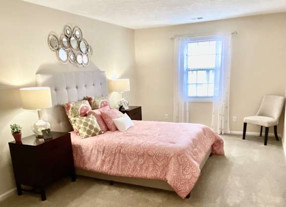 Large Master Bedroom at Woodland Springs Apartment Homes, Carmel, Indiana