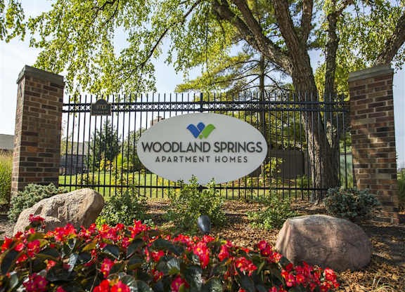 Property Signage at Woodland Springs Apartment Homes, Carmel