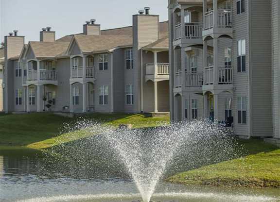 Relaxing Fountains at Sand Creek Woods Apartments, Fishers, IN