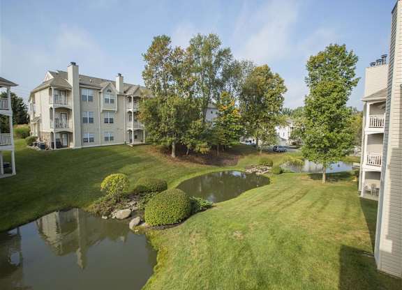 Mature Trees and Green Spaces at Sand Creek Woods Apartments, Indiana, 46037