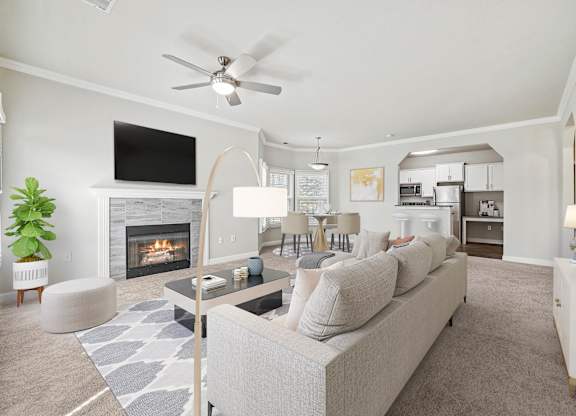 Sonoma Modern Living Room at The Retreat at Carmel, Carmel, IN, 46280