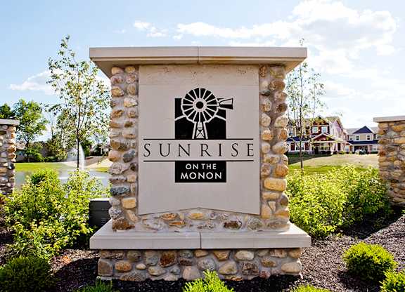 Property Sign at Sunrise on the Monon, Carmel, IN, 46280