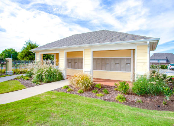 Mail center on property at Sonoma Grande Apartments in South Tulsa, OK 1, 2 & 3 Bedrooms.