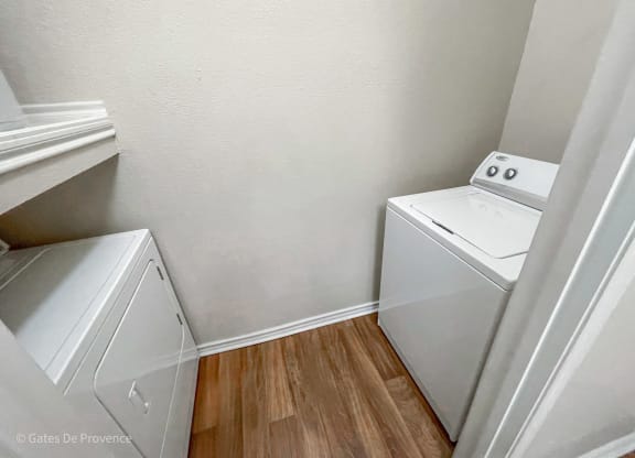 Full size washer and dryer connections at Gates de Provence Apartments, Dallas