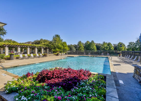 Community swimming pool at Cypress Lake at Stonebriar in Frisco, TX!