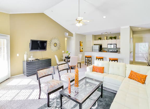 Vaulted Ceilings at The Winsted at Valley Ranch in Irving, TX, For Rent. Now leasing 1 and 2 bedroom apartments.