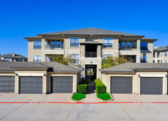 Attached garage parking at Cypress Lake at Stonebriar in Frisco, TX!