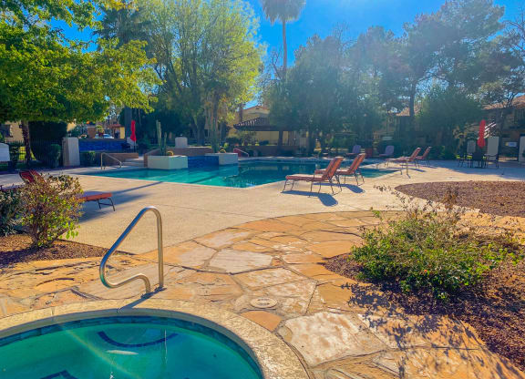 Jacuzzi spa at La Hacienda Apartments in Tucson, AZ!