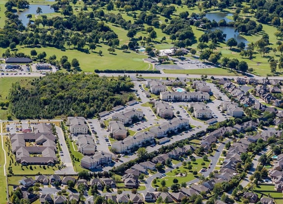 an aerial view of the Sonoma Grande Apartments.
