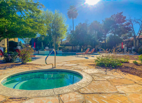 Jacuzzi spa at La Hacienda Apartments in Tucson, AZ!