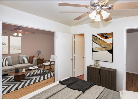 Spacious bedrooms at La Hacienda Apartments in Tucson, AZ!