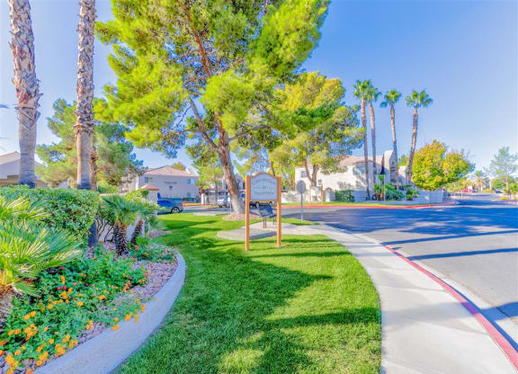 Curb appeal of Country Club at Valley View Senior Apartments in Las Vegas, NV, For Rent. Now leasing 1 and 2 bedroom apartments.
