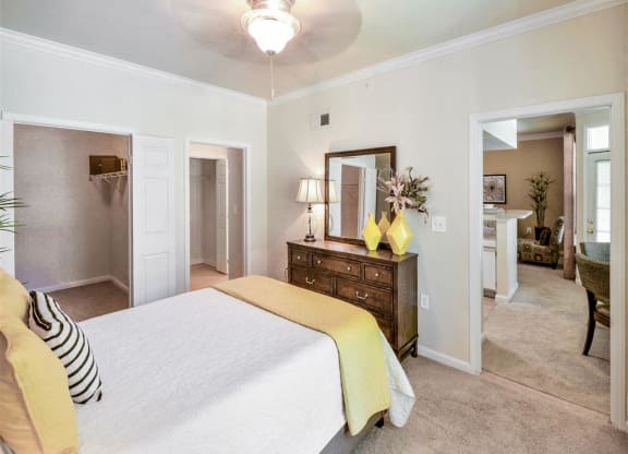 Huge walk in closets at Montfort Place in North Dallas, TX, For Rent. Now leasing 1 and 2 bedroom apartments.