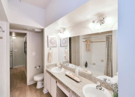 Huge double vanity 2 sinks, For Rent, Montfort Place in North Dallas, TX