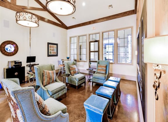 Clubhouse at Mission at La Villita Apartments in Irving, TX offers 1, 2 & 3 bedroom apartment homes with appliances.