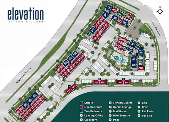 Sitemap at Elevation at the Village, Gilbert
