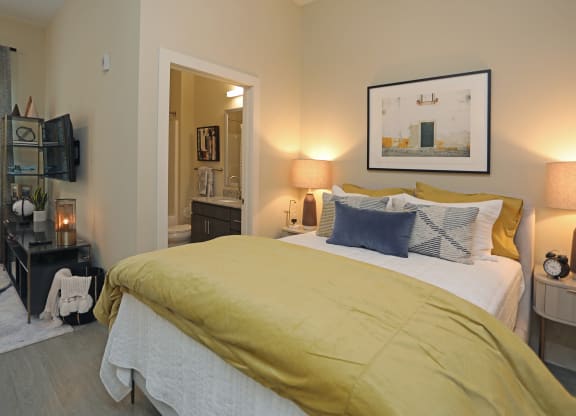 Bedroom with Private Bath at Link Apartments Innovation Quarter, Winston Salem, NC, 27101