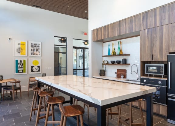 Clubroom Kitchen at Link Apartments® Linden, Chapel Hill
