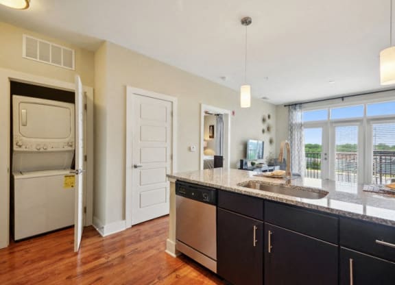 Sink With Faucet at Link Apartments® Brookstown, Winston Salem, NC, 27101
