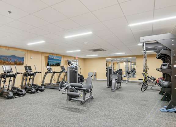 the gym at the village apartments