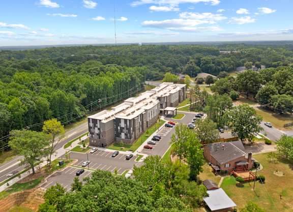 Ovata at Reedy Creek Senior Apartments in Charlotte NC Exterior from Above Building