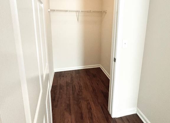 Brookside Gardens walk-in closet with shelf
